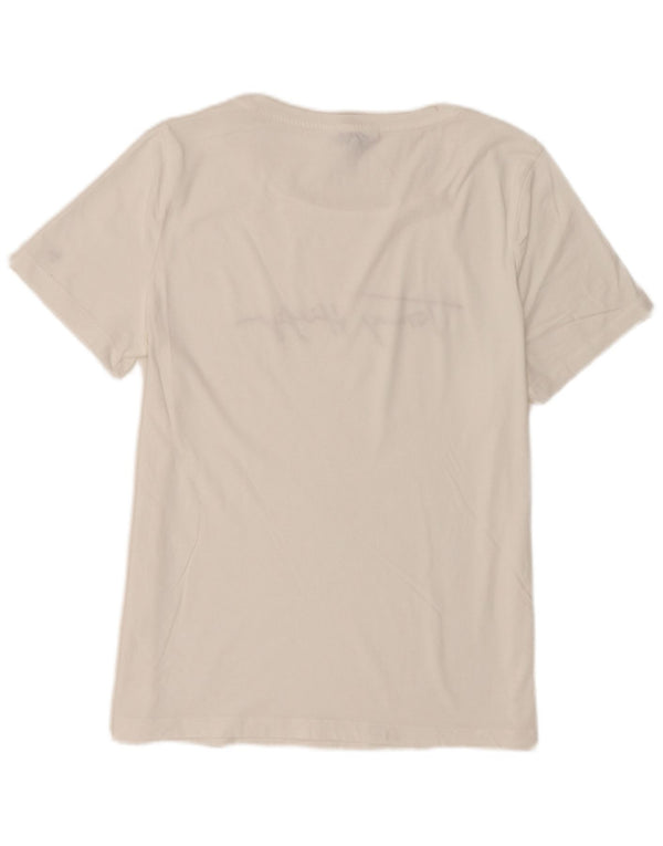 Γυναικείο γραφικό T-Shirt Tommy Hilfiger Top UK 14 Large White