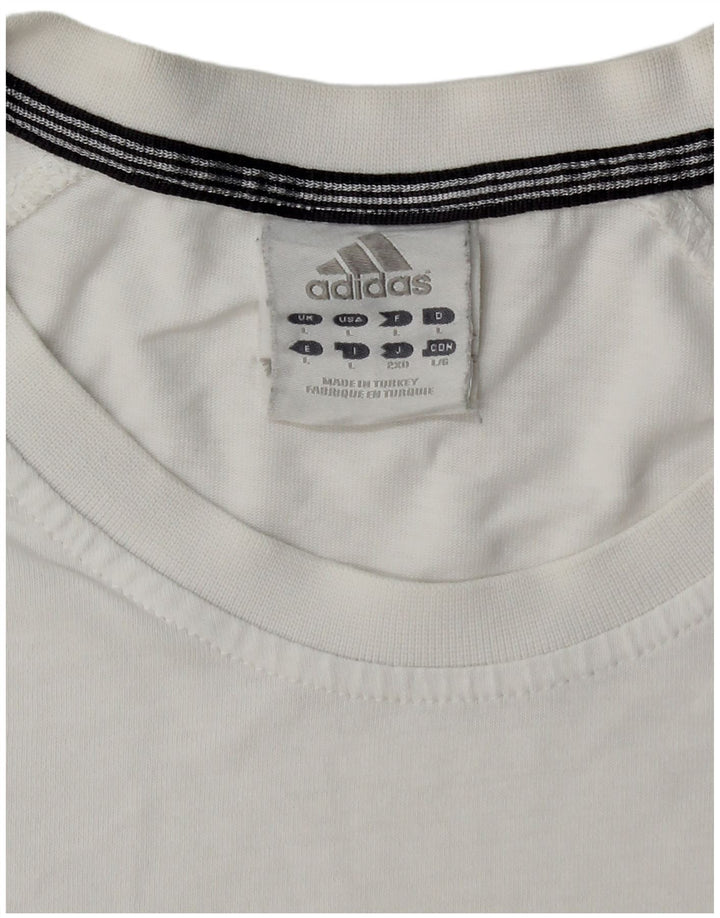 Ανδρικό T-Shirt ADIDAS Top μεγάλο λευκό βαμβακερό