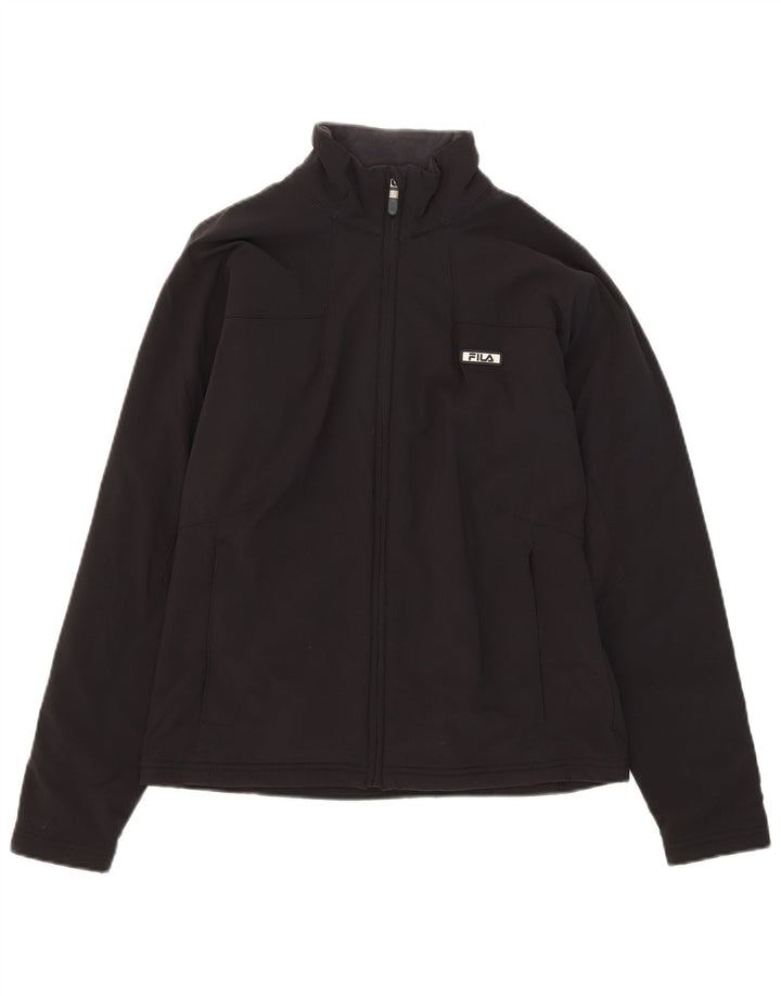 Γυναικεία αθλητική φόρμα Fila Top Jacket UK 14 Large Black Nylon