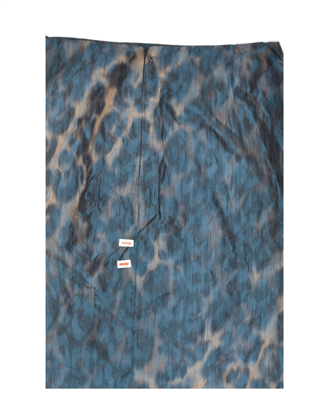 VINTAGE Womens Straight Skirt W32 Large Blue Animal Print Polyester | Vintage Vintage | Thrift | Second-Hand Vintage | Used Clothing | Messina Hembry 