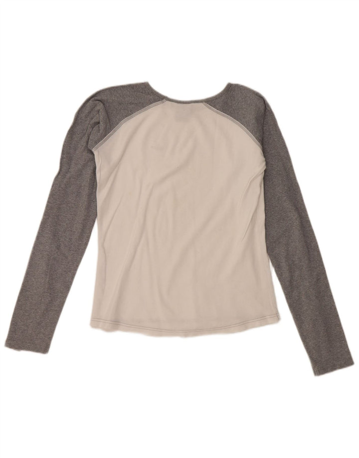 Γυναικείο τοπ NIKE μακρυμάνικο UK 10/12 μεσαίο λευκό χρώμα