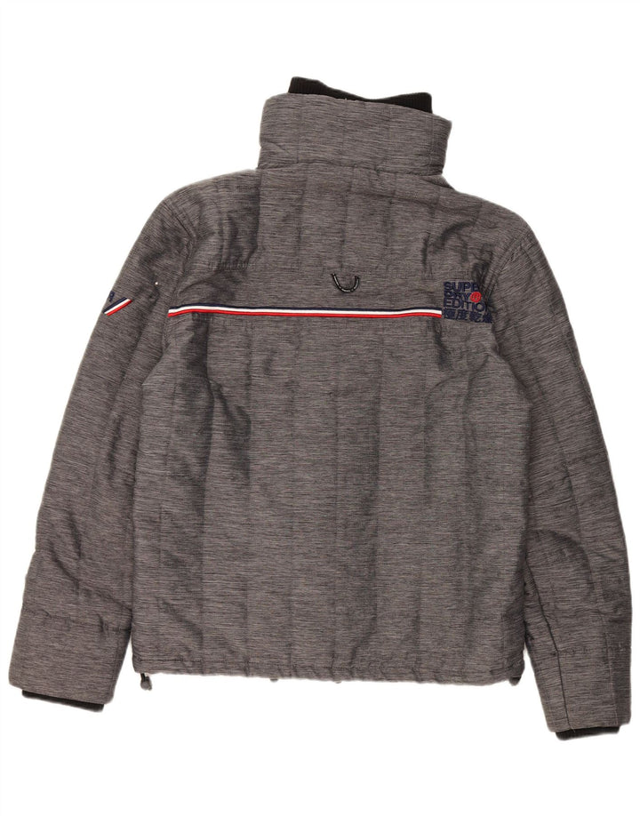 SUPERDRY Womens The Windcheater Windbreaker Jacket UK 14 Medium Grey