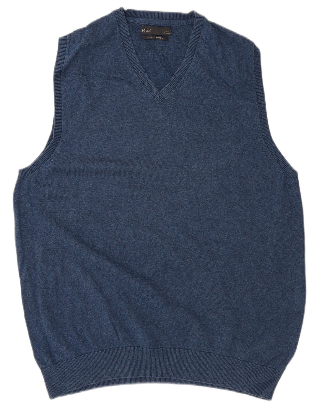 Marks & Spencer Ανδρικό γιλέκο Tank Top Large Navy Blue Cotton