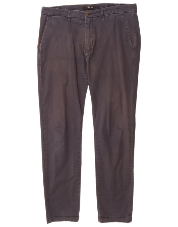 Liu Jo Mens Slim παντελόνι Chino IT 50 Large W36 L31 Navy Blue Cotton