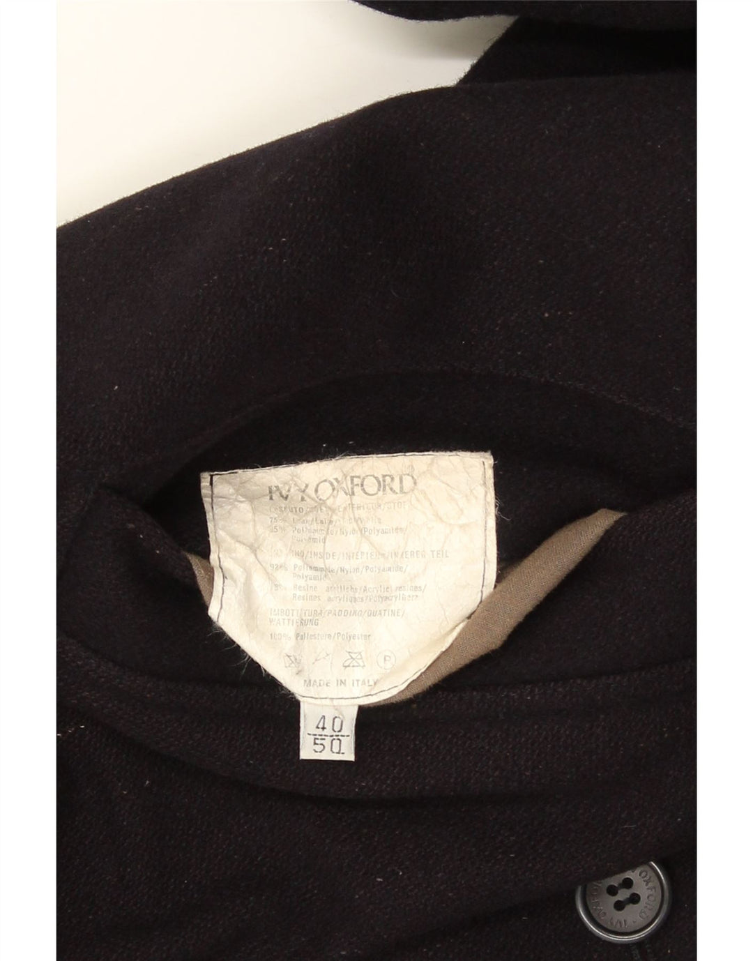 Ανδρικό αναστρέψιμο μπουφάν Ivy Oxford UK 40 Large Navy Blue Wool
