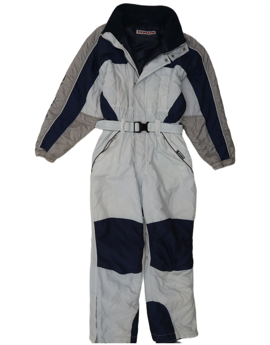 Invicta Boys Hooded Ski Jumpsuit 13-14 Years Blue Colorblock Polyamide