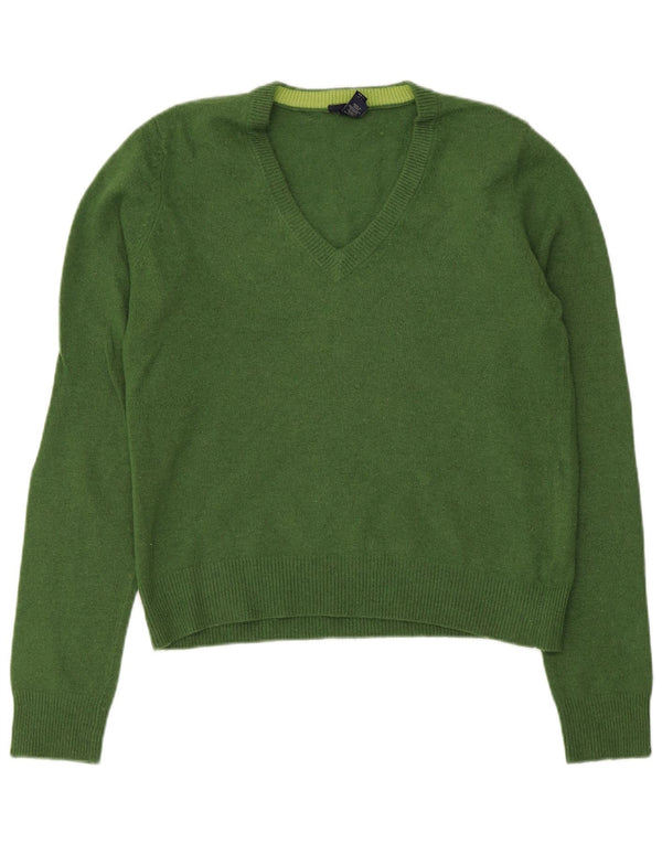 Γυναικείο πουλόβερ με λαιμόκοψη Gant Crop UK 14 Large Green Wool