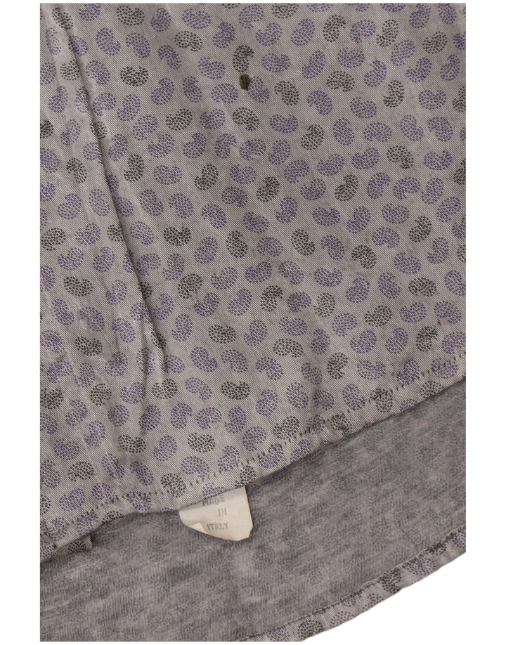 Vintage Ανδρικό πουκάμισο Μεσαίο Γκρι Paisley Acetate