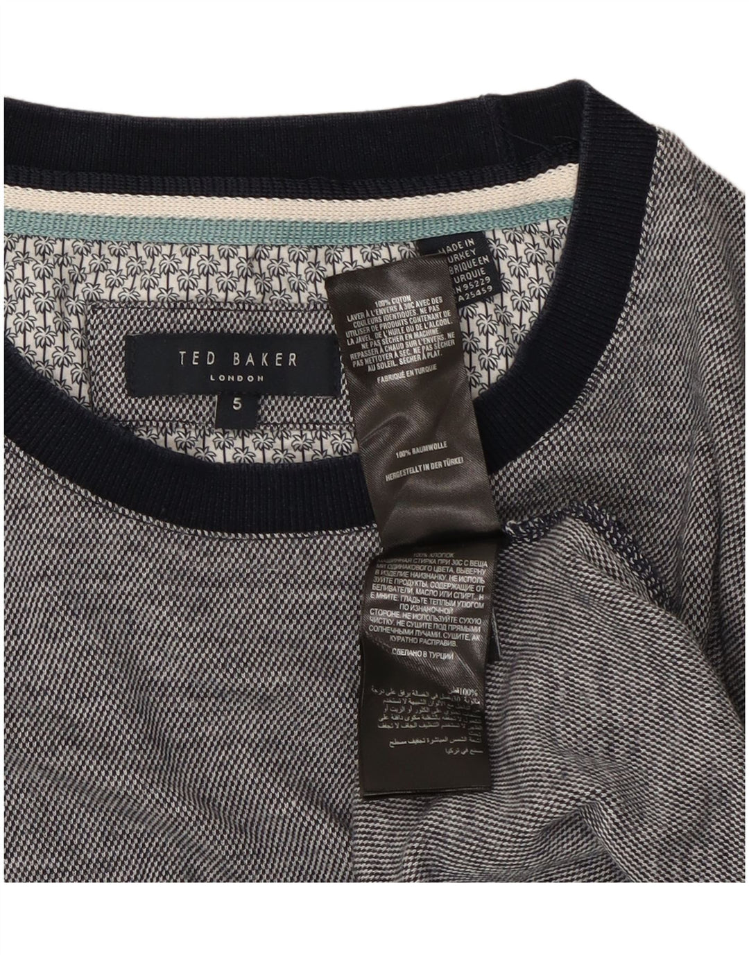 TED BAKER Ανδρικό Φούτερ Jumper Size 5 XL Navy Blue Cotton