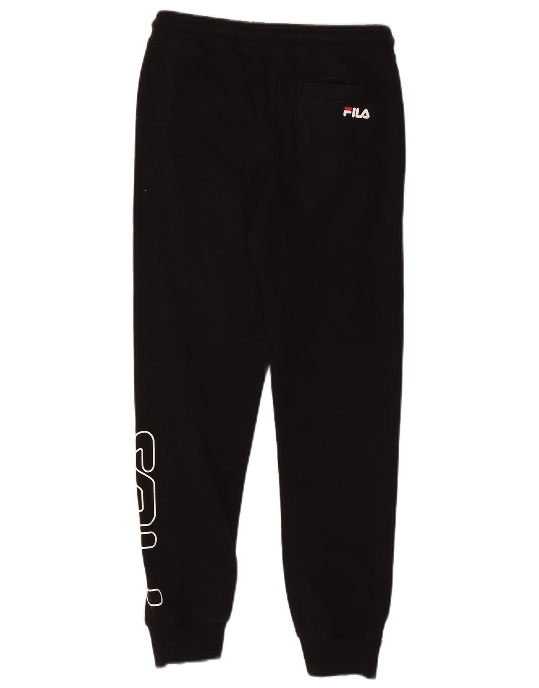 FILA Boys Graphic Tracksuit Trousers Joggers 11-12 Years Μαύρο
