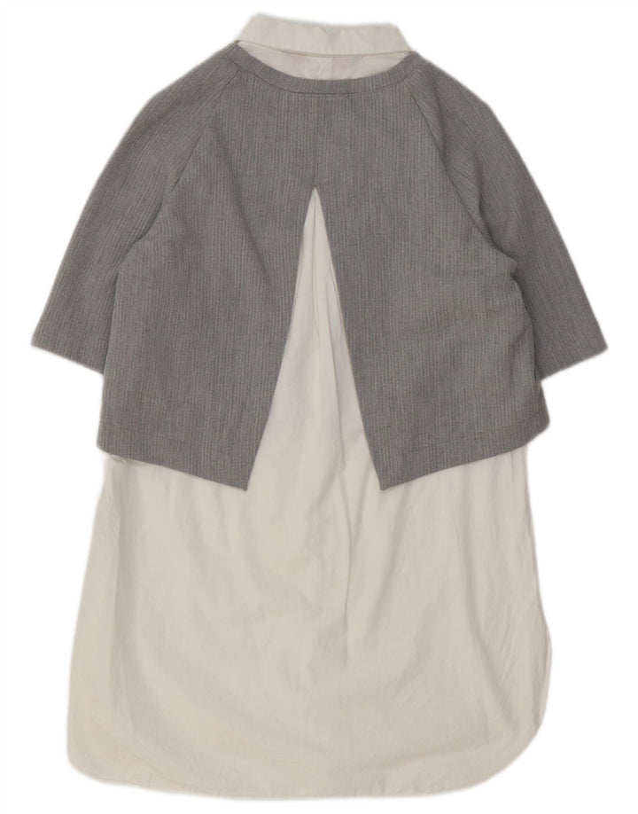 Zara Γυναικείο φόρεμα Shift UK 14 Medium Grey Colourblock Βαμβακερό
