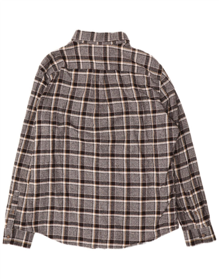 Ανδρικό φανελένιο πουκάμισο Marks & Spencer, μεγάλο γκρι βαμβακερό