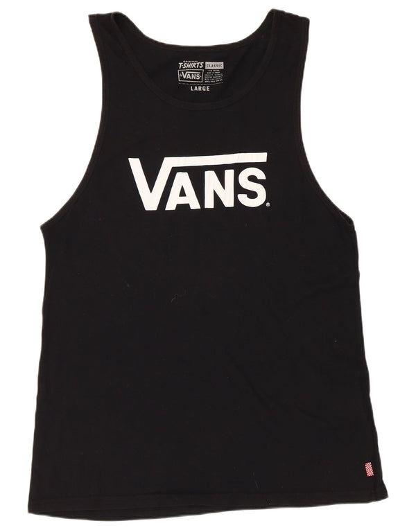 Ανδρικό γραφικό γιλέκο VANS Top Large Black Cotton Classic