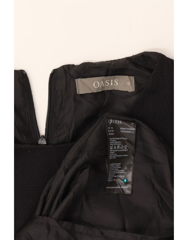 Γυναικείο αμάνικο φόρεμα Oasis UK 12 μεσαίο μαύρο πολυεστέρα