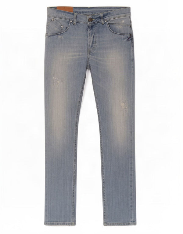 Dondup Womens Distressed Slim Jeans W30 L33 Blue Cotton