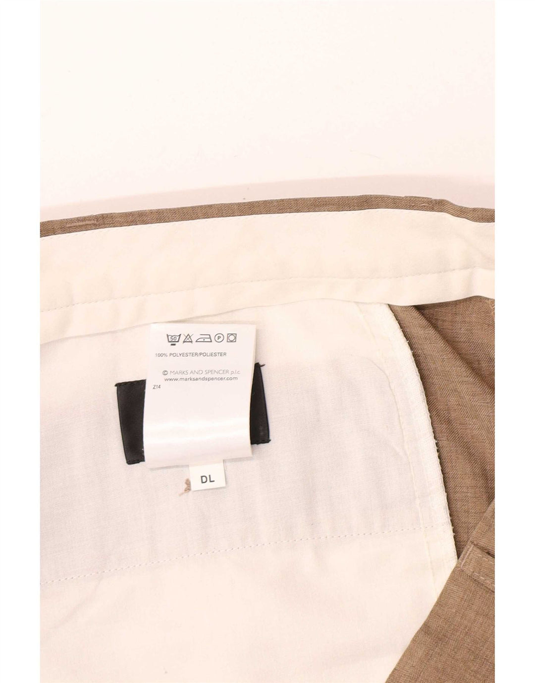 MARKS & SPENCER Ανδρικό ίσιο παντελόνι W38 L31 Μπεζ πολυεστέρας