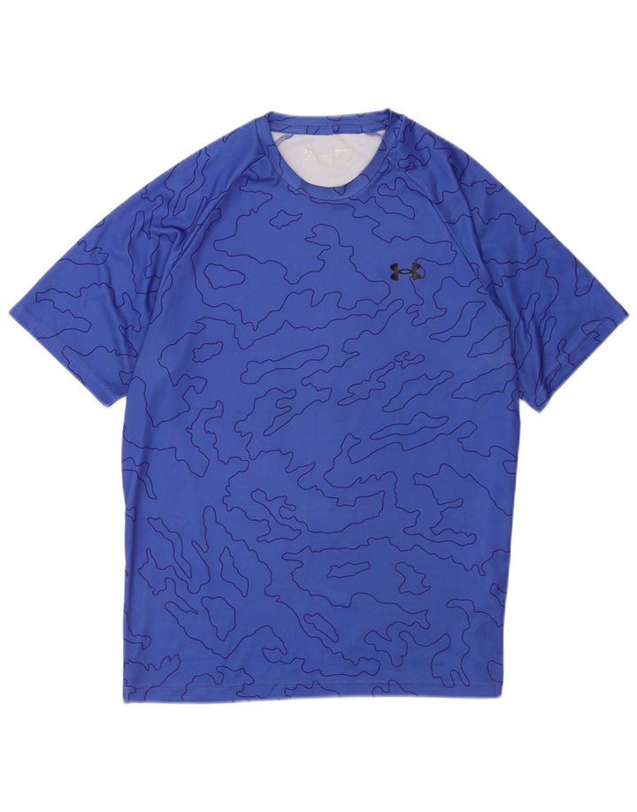Ανδρικό μπλουζάκι Under Armour Loose Fit Top Medium Blue Geometric Polyester