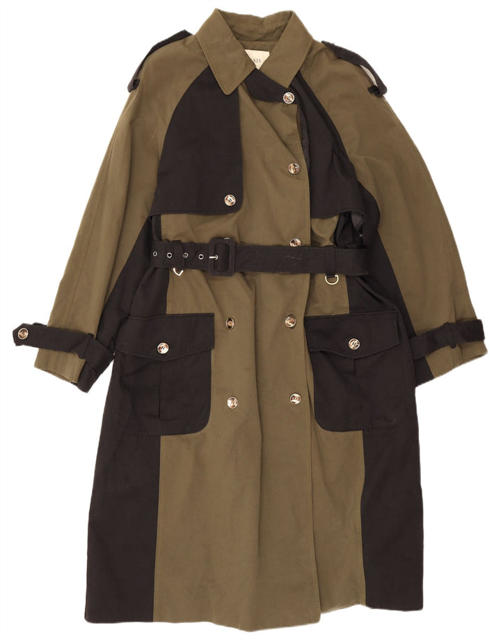 Oasis γυναικεία καμπαρντίνα υπερμεγέθη UK 10 Small Khaki Colorblock Polyester