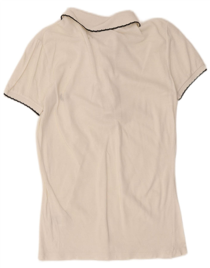 Fred Perry Γυναικείο Πόλο Μπλουζάκι UK 10 Small Off White βαμβακερό