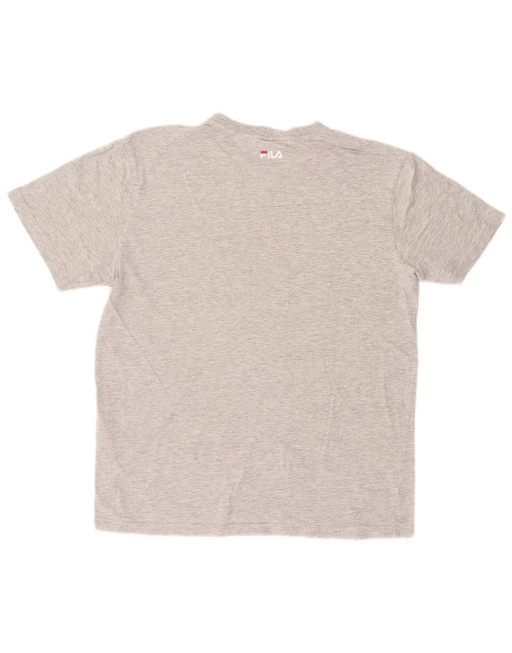 Ανδρικό γραφικό T-Shirt Fila Top Μεσαίο γκρι βαμβακερό