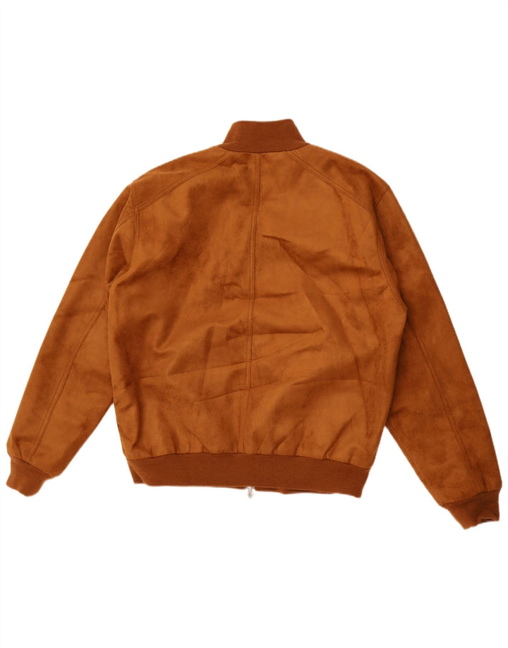 Ρεπορτάζ Ανδρικό Suede Bomber Jacket UK 40 Large Brown