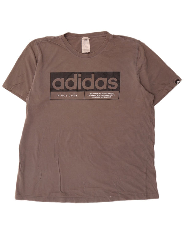 Ανδρικό γραφικό T-Shirt Adidas Top XL Γκρι βαμβακερό
