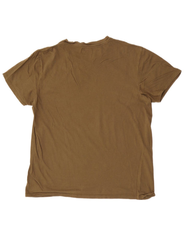 Diesel Γυναικείο T-Shirt Top UK 14 Large Khaki Βαμβακερό