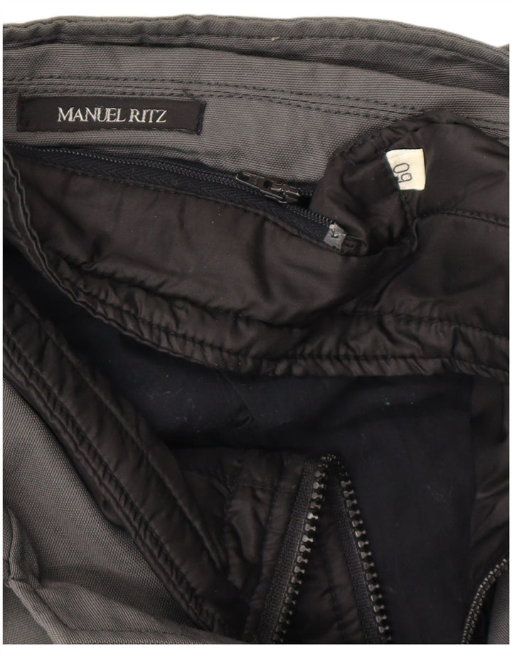 Manuel Ritz Mens Utility Jacket UK 44 2XL Γκρι