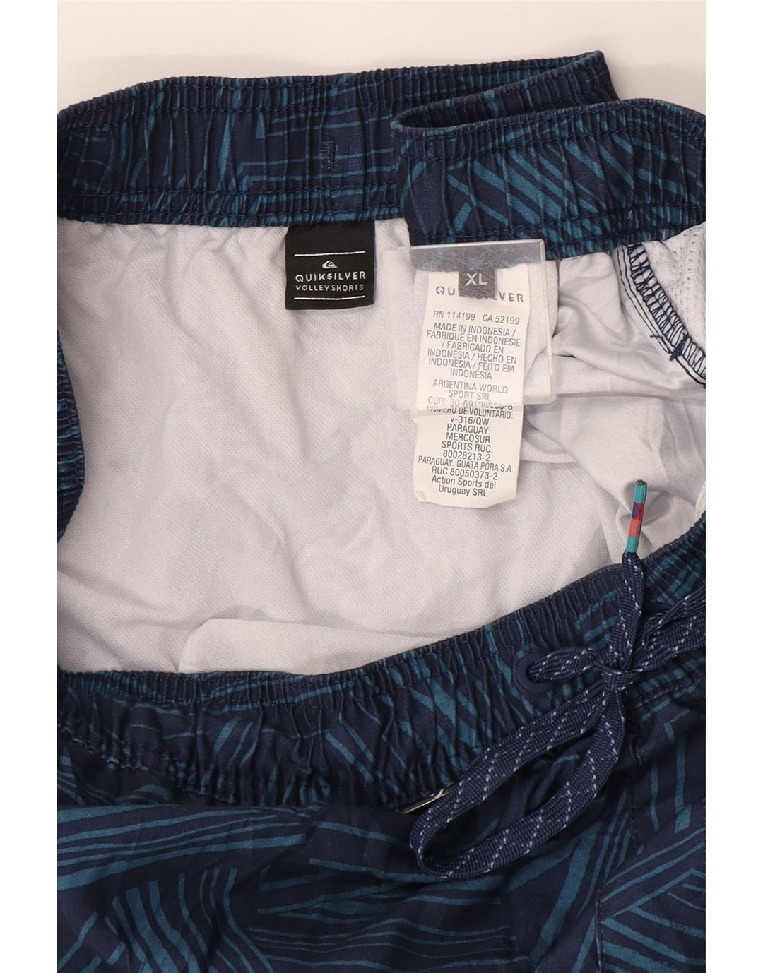 Ανδρικό σορτς κολύμβησης Quiksilver XL Navy Blue Geometric Polyester