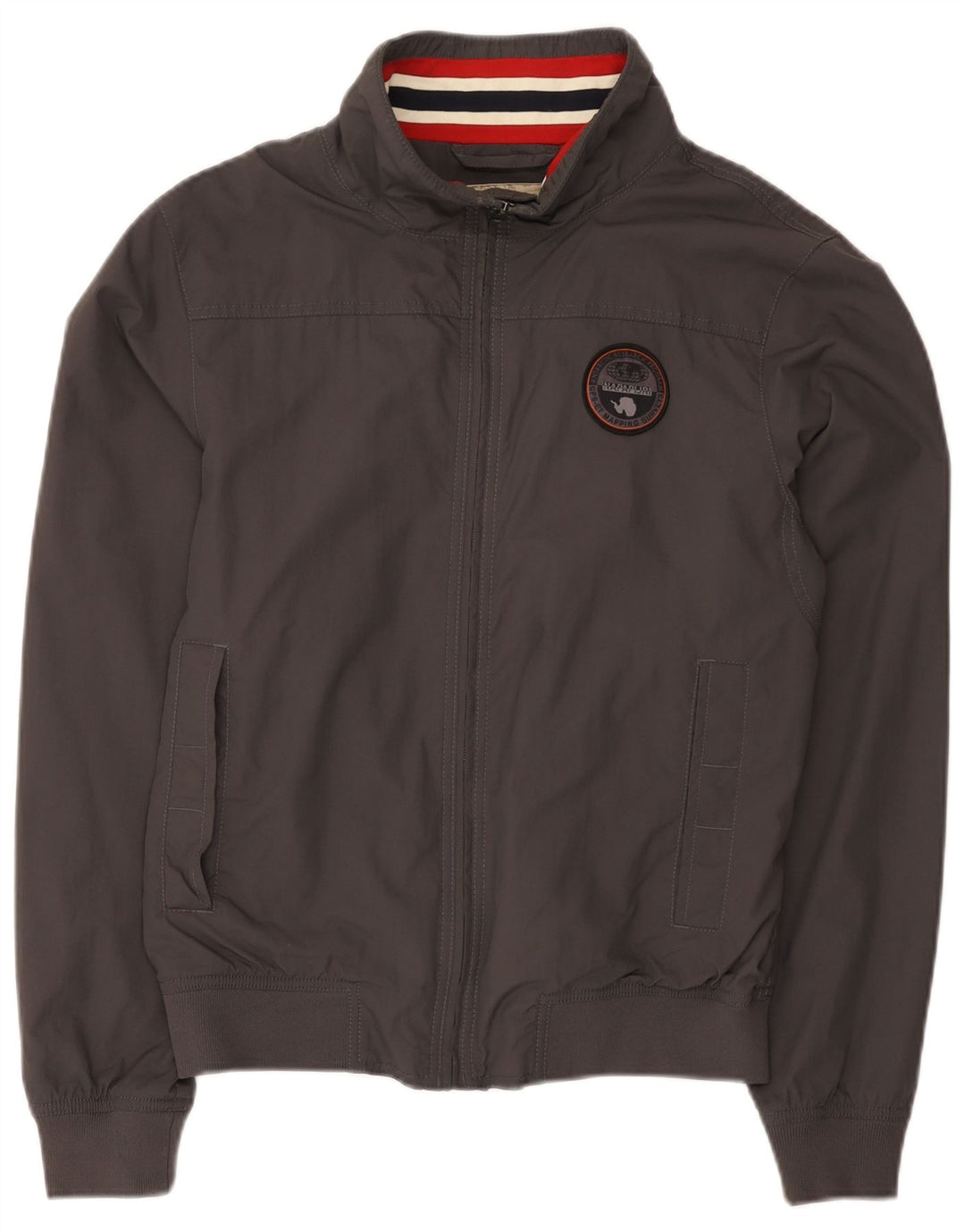 Napapijri Ανδρικό Bomber Rain Jacket UK 38 Medium Grey Polyamide
