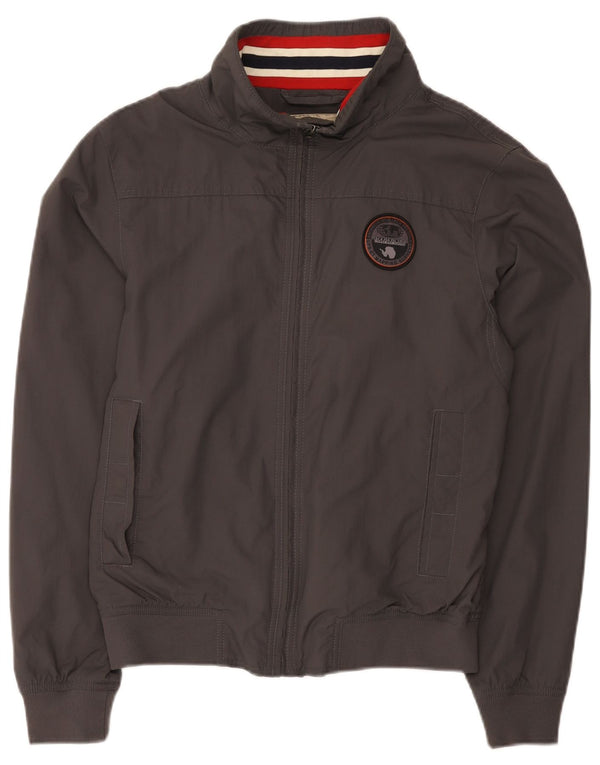 Napapijri Ανδρικό Bomber Rain Jacket UK 38 Medium Grey Polyamide