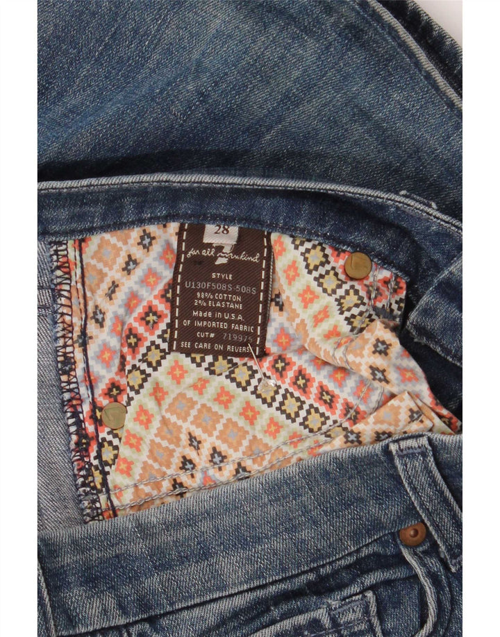 7 For All Mankind Γυναικεία τζιν με φλας W32 L34 Μπλε βαμβακερό