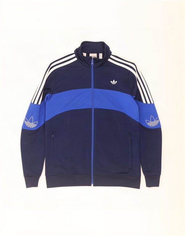 Adidas Graphic αθλητική φόρμα Adidas Boys Top Jacket 12-13 Years Navy Blue Colorblock
