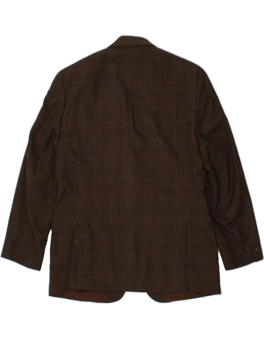 MICHAEL KORS Mens 2 Button Blazer Jacket UK 42 XL Brown Check Polyester Vintage Michael Kors and Second-Hand Michael Kors from Messina Hembry 