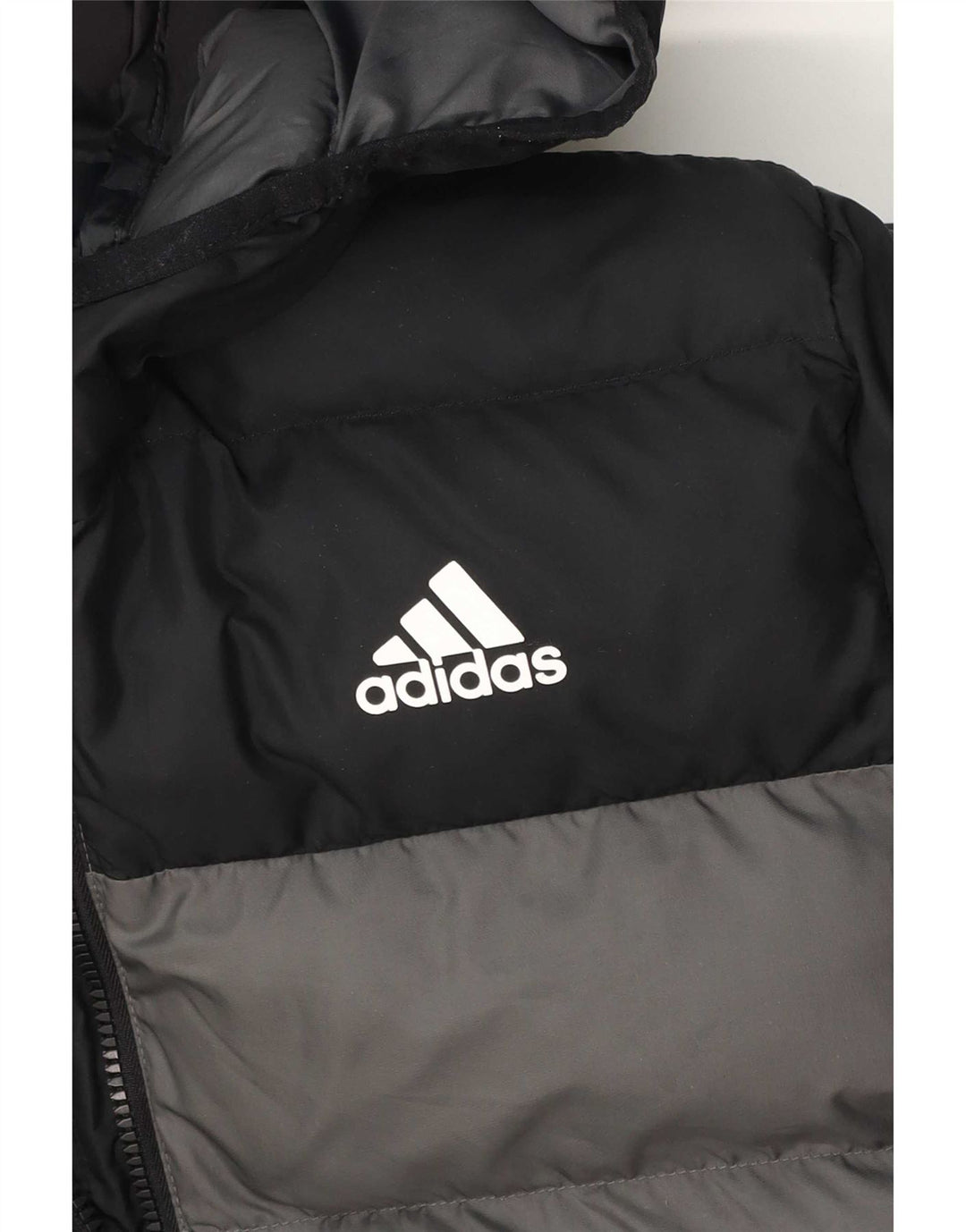 Μπουφάν Adidas Boys με κουκούλα με επένδυση 13-14 ετών γκρι χρώμα