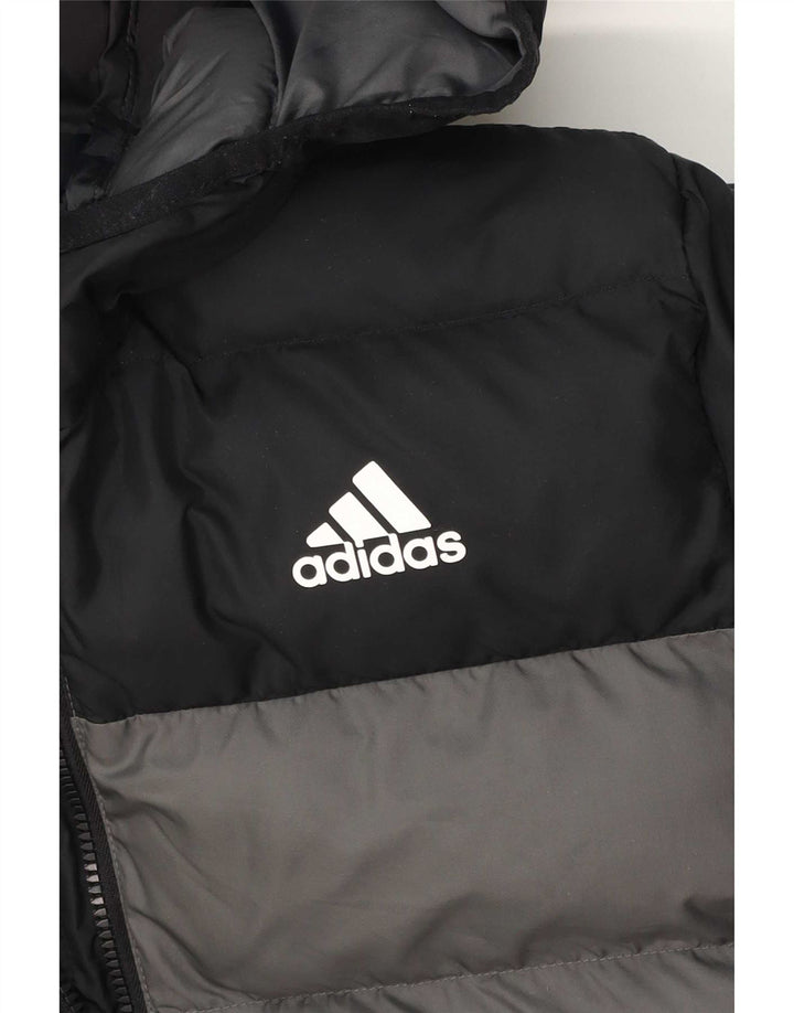Μπουφάν Adidas Boys με κουκούλα με επένδυση 13-14 ετών γκρι χρώμα