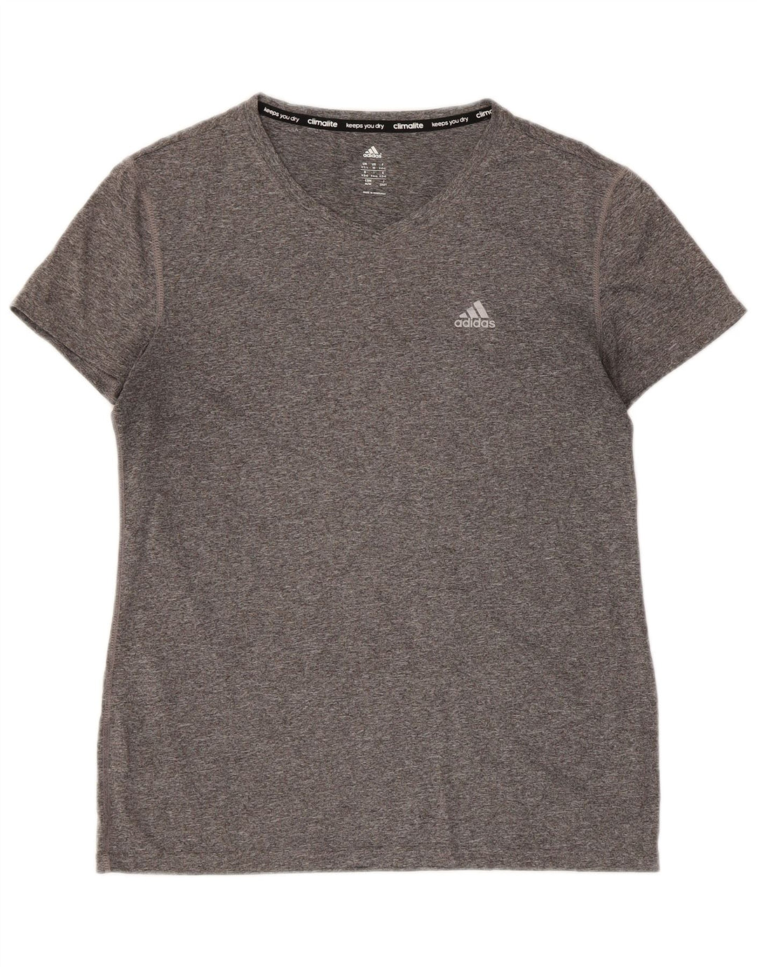 Γυναικείο κοντομάνικο T-shirt Adidas Climalite Top UK 12/14 Medium Grey