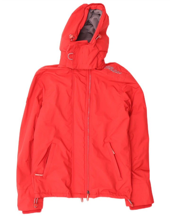 Ανδρικό μπουφάν Windcheater με κουκούλα Superdry UK 34 XS Κόκκινο Πολυεστέρας