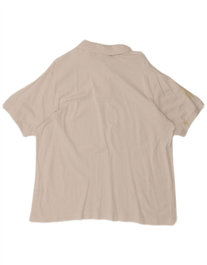 Ανδρικό πουκάμισο πόλο Lacoste Νούμερο 7 2XL Λευκό βαμβακερό