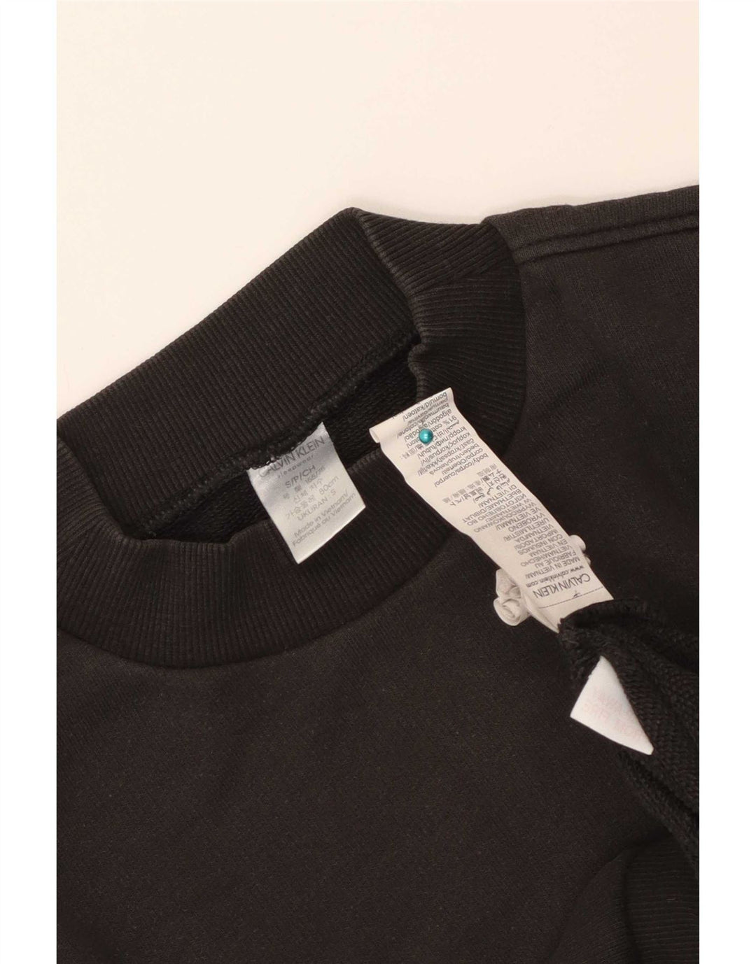 Calvin Klein Γυναικείο Φούτερ μεγάλου μεγέθους Jumper UK 10 Μικρό μαύρο βαμβακερό