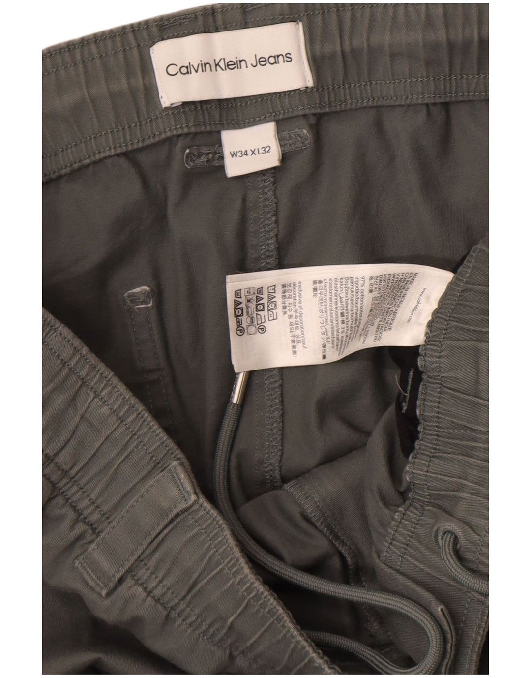 Calvin Klein Ανδρικό παντελόνι Cargo W34 L32 Γκρι βαμβακερό