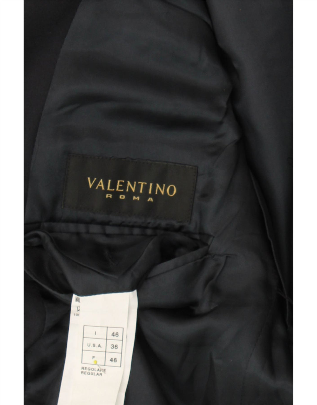 VALENTINO Mens 3 Button Blazer Jacket IT 46 Small Navy Blue Wool Vintage Valentino and Second-Hand Valentino from Messina Hembry 