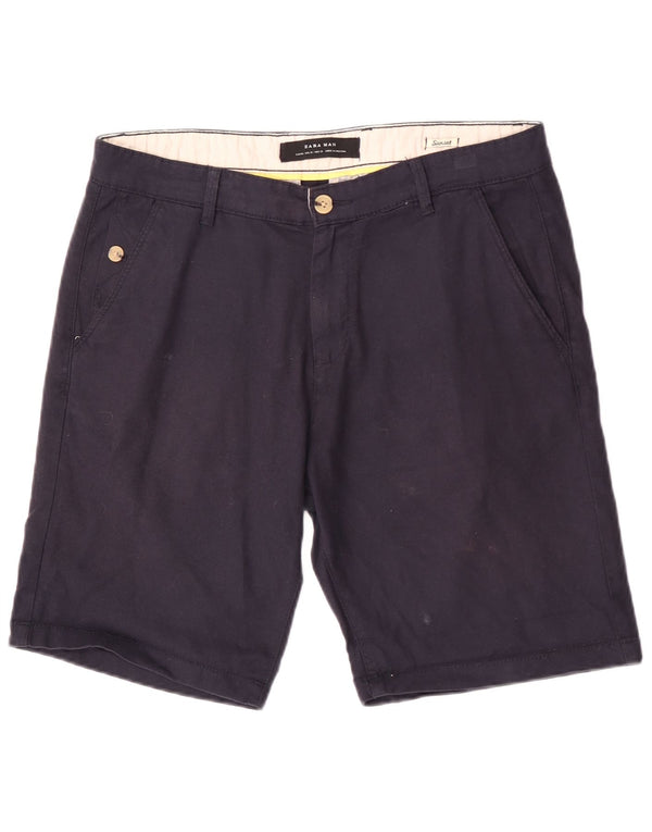 Zara Ανδρικό σορτς Chino Sunset EU 40 Medium W31 Navy Blue
