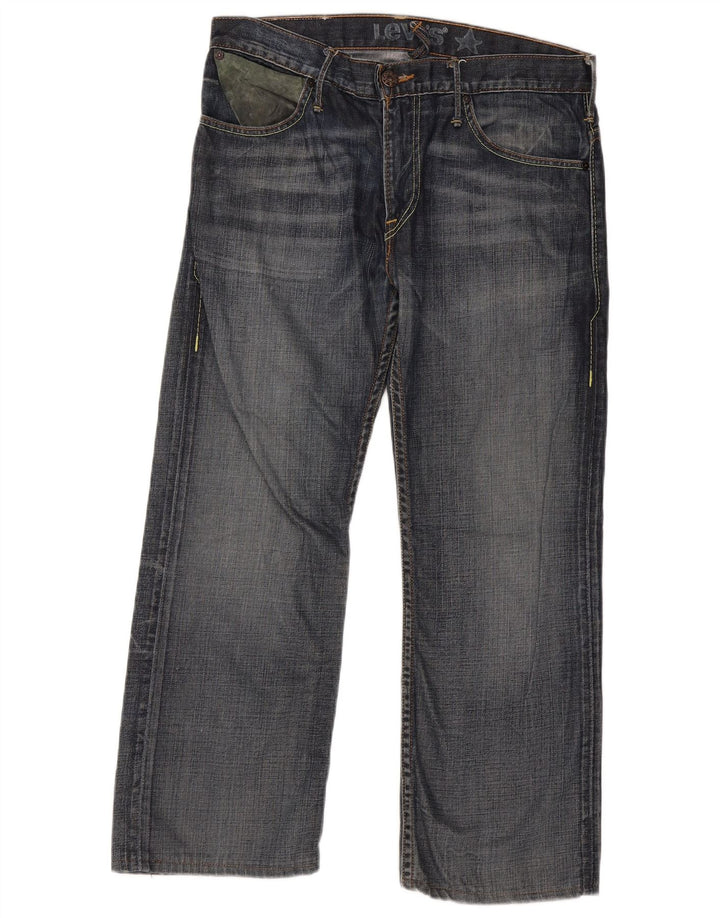 Ανδρικό τζιν Levi's Straight W34 L26 Navy Blue Cotton