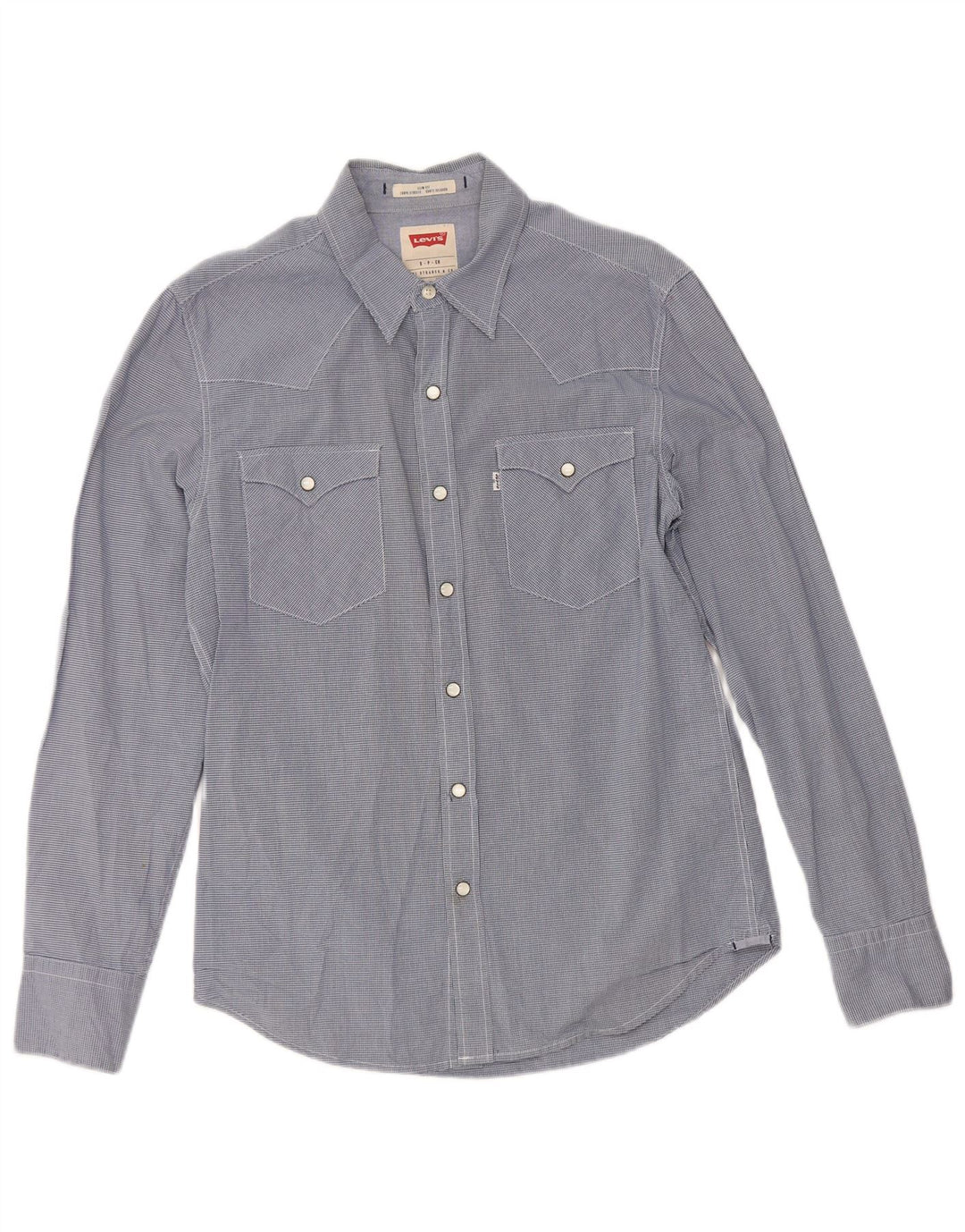 Ανδρικό πουκάμισο Levi's Slim Fit Small Navy Blue Gingham Cotton
