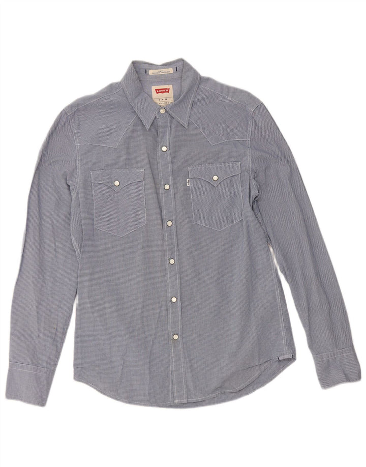 Ανδρικό πουκάμισο Levi's Slim Fit Small Navy Blue Gingham Cotton