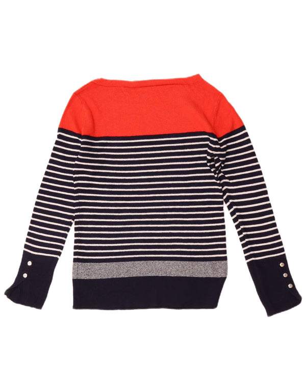 Γυναικείο Oasis Boat Neck Jumper UK 8 Small Navy Blue ριγέ