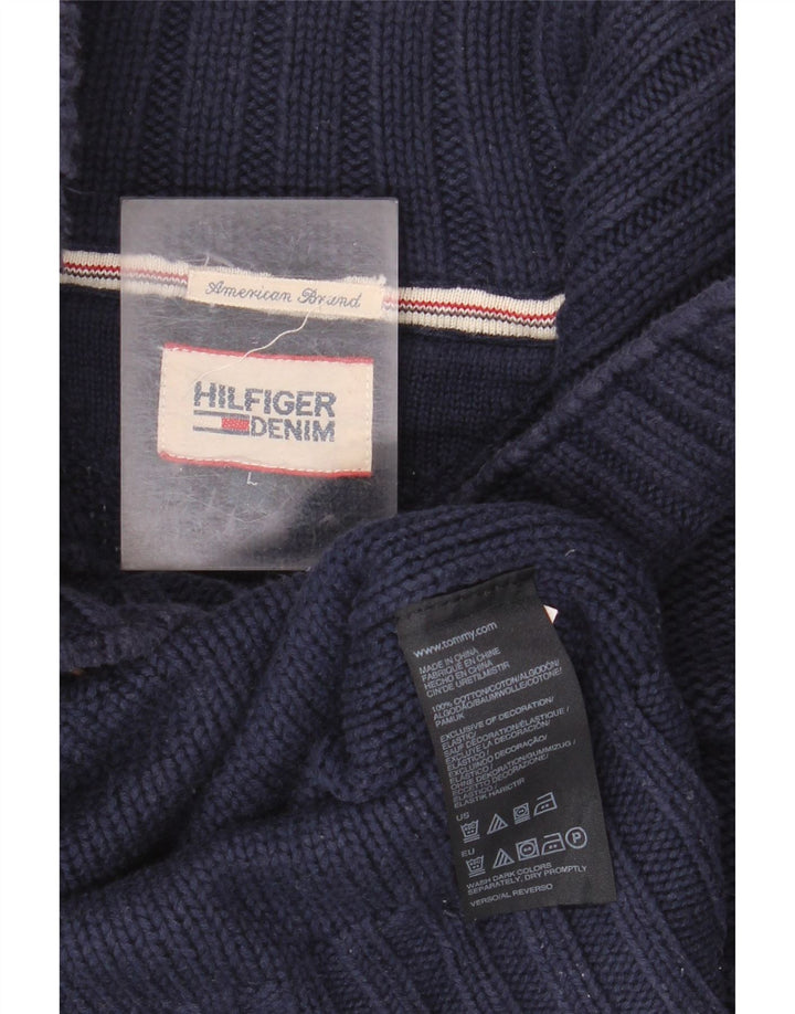 Tommy Hilfiger Ανδρικό πουλόβερ με λαιμό με κουμπιά από βαμβακερό χρώμα