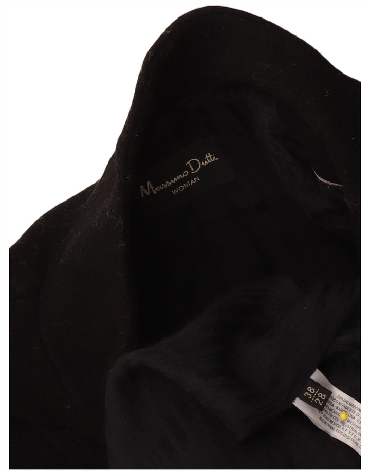 Massimo Dutti Γυναικείο Παλτό EU 38 Small Black Wool