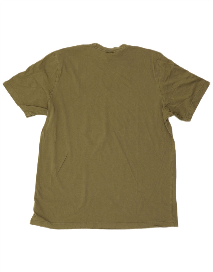 Ανδρικό T-Shirt Adidas Top από μεσαίο χακί βαμβάκι
